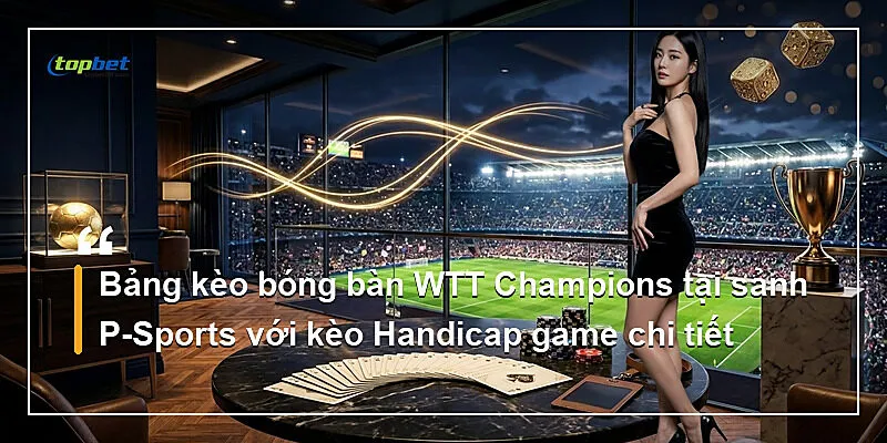 Sảnh P-Sports Topbet – Kèo Bóng Bàn Và Cầu Lông 1 Bảng kèo bóng bàn WTT Champions tại sảnh P-Sports với kèo Handicap game chi tiết