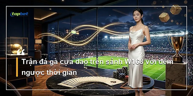 Đá Gà W168 Topbet – Đá Gà Cựa Dao Philippines 1 Trận đá gà cựa dao trên sảnh W168 với đếm ngược thời gian