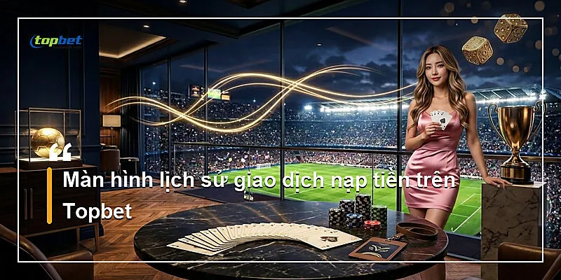 Màn hình lịch sử giao dịch nạp tiền trên Topbet