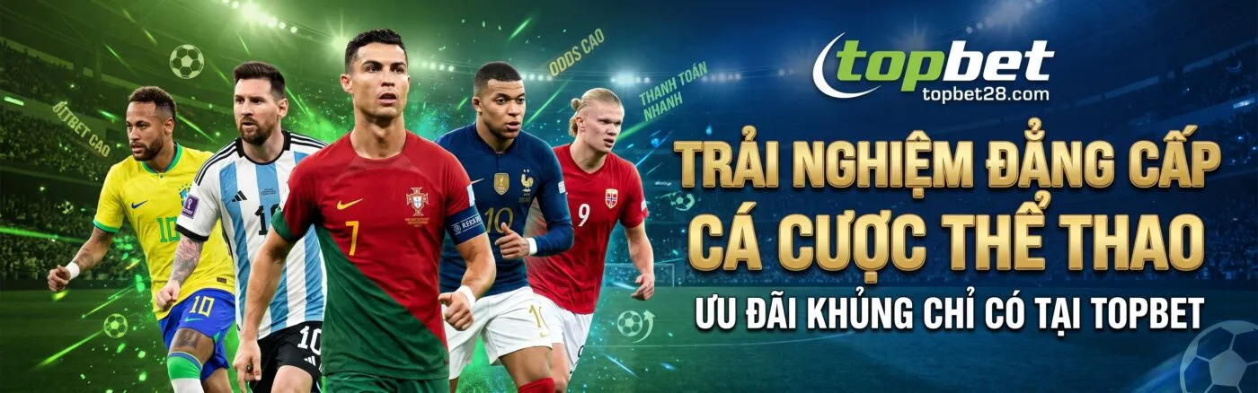 Banner TopBet — nền tảng cá cược trực tuyến hàng đầu Châu Âu