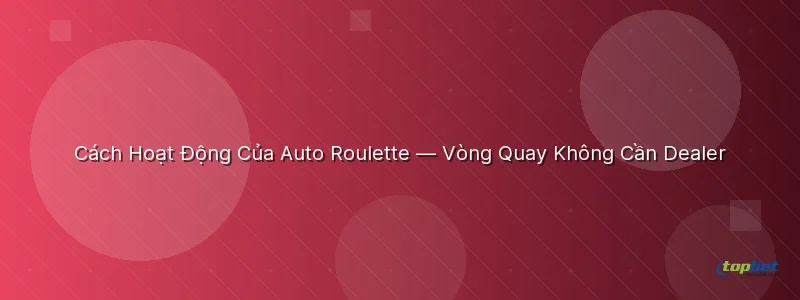 Cách Hoạt Động Của Auto Roulette — Vòng Quay Không Cần Dealer Cách Hoạt Động Của Auto Roulette — Vòng Quay Không Cần Dealer - speed auto roulette topbet